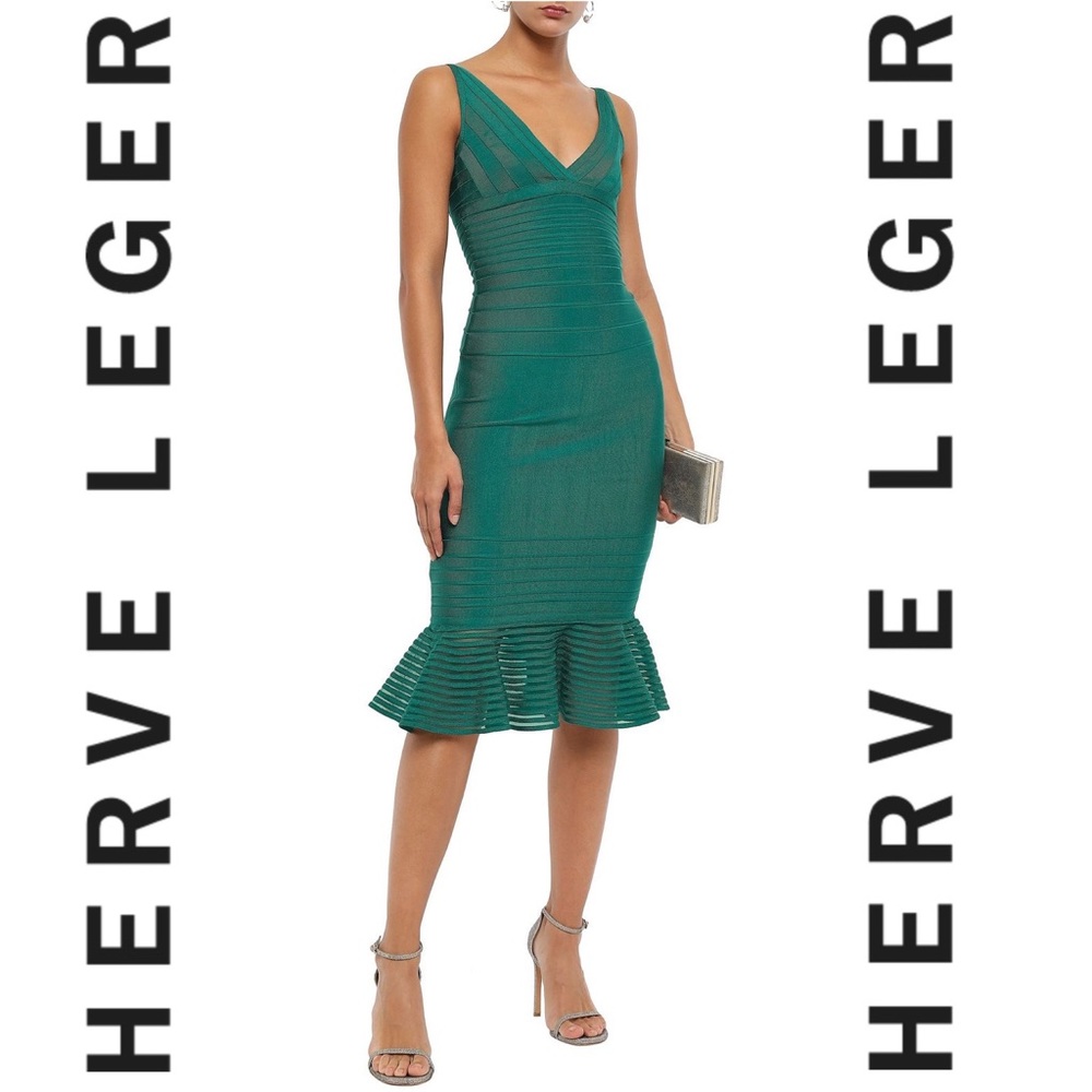 - HERVÉ LÉGER Paneled Bandage Dress